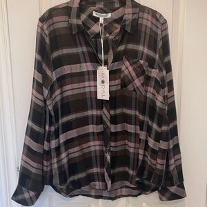 Republic Clothing Workshop Button Down Top size M. NWT